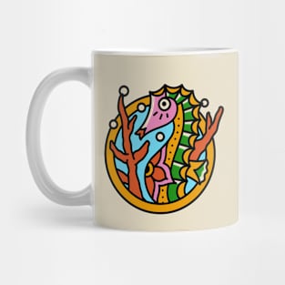 Retro Seahorse Tattoo Mug